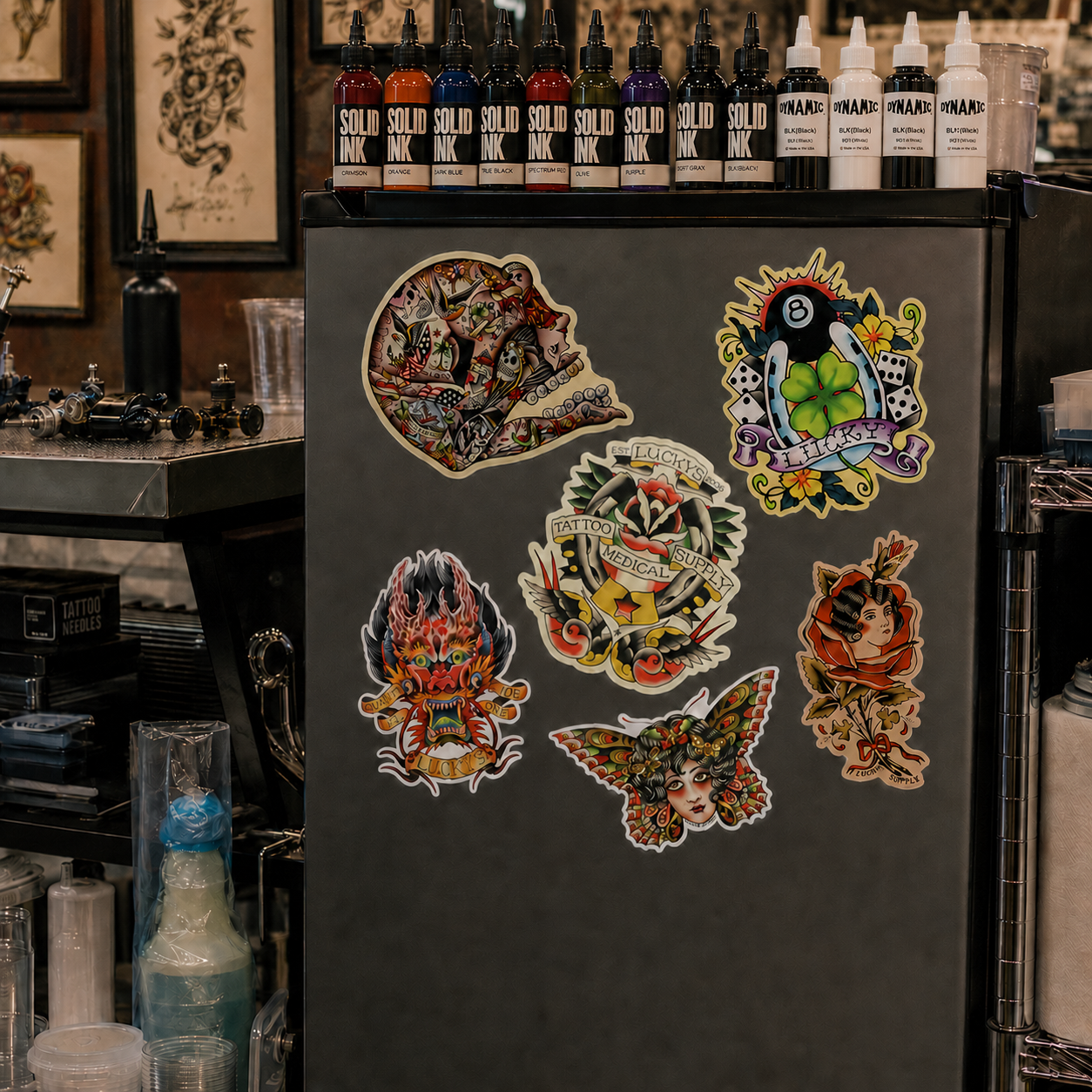 Stickers on Workstation