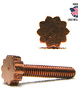 Sunburst Copper Contact Screw - 1.007" Total length