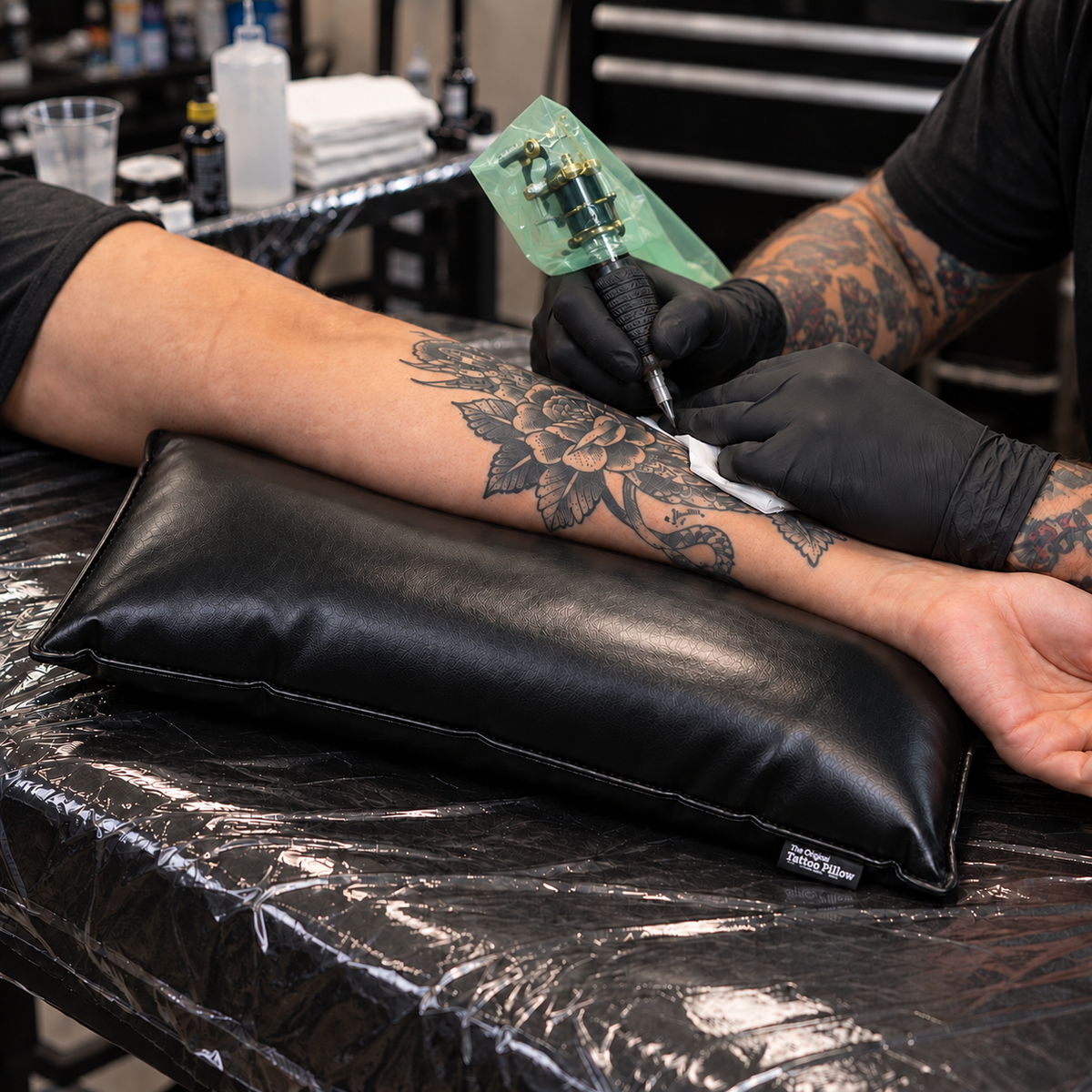 10.5 x 20 lumbar Original Tattoo Pillow for tattoo artists