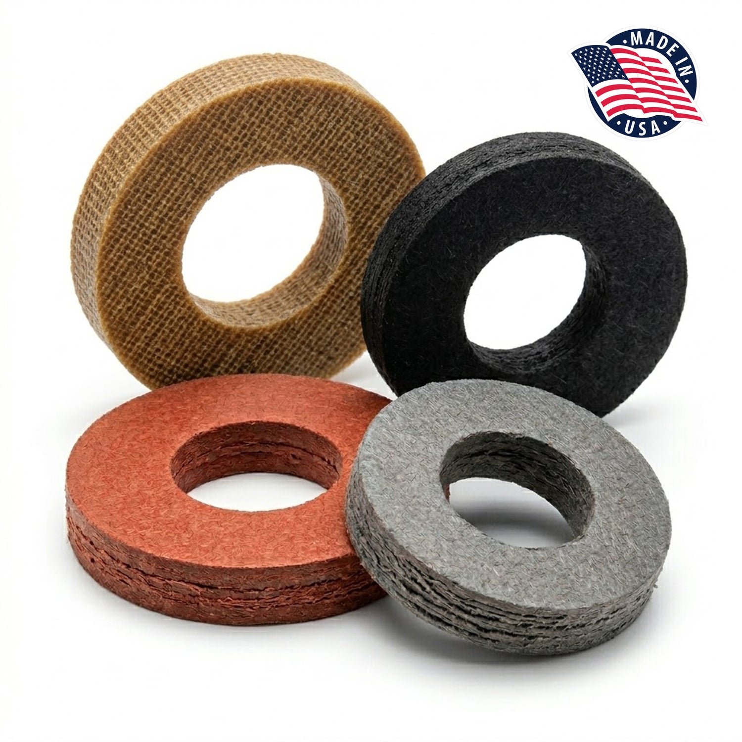 5/16" ID Thick Black Round Fiber Washers
