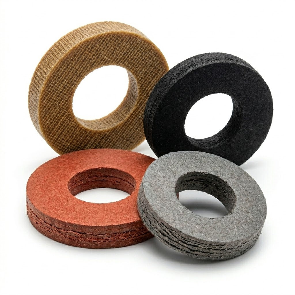 5/16" ID Thick Black Round Fiber Washers