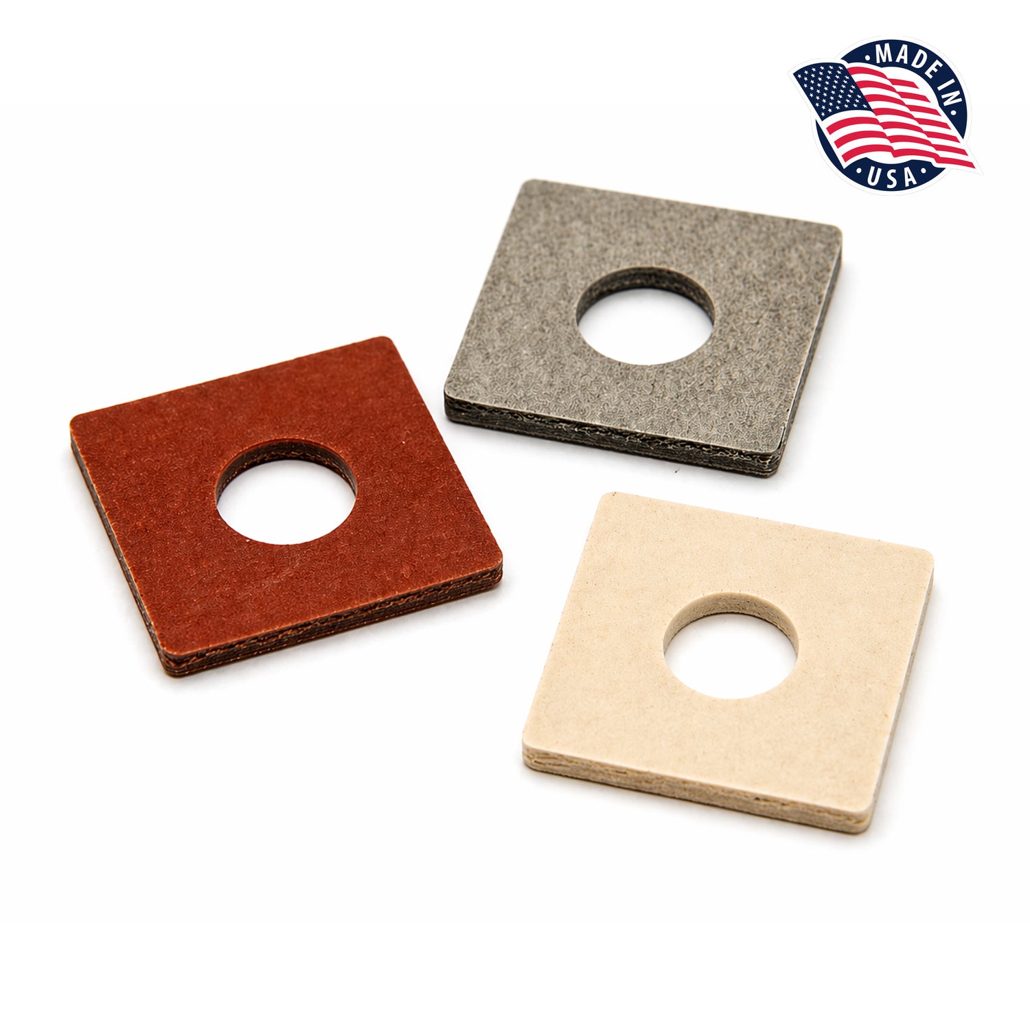 5/16" ID Thin Gray Round Fiber Washers