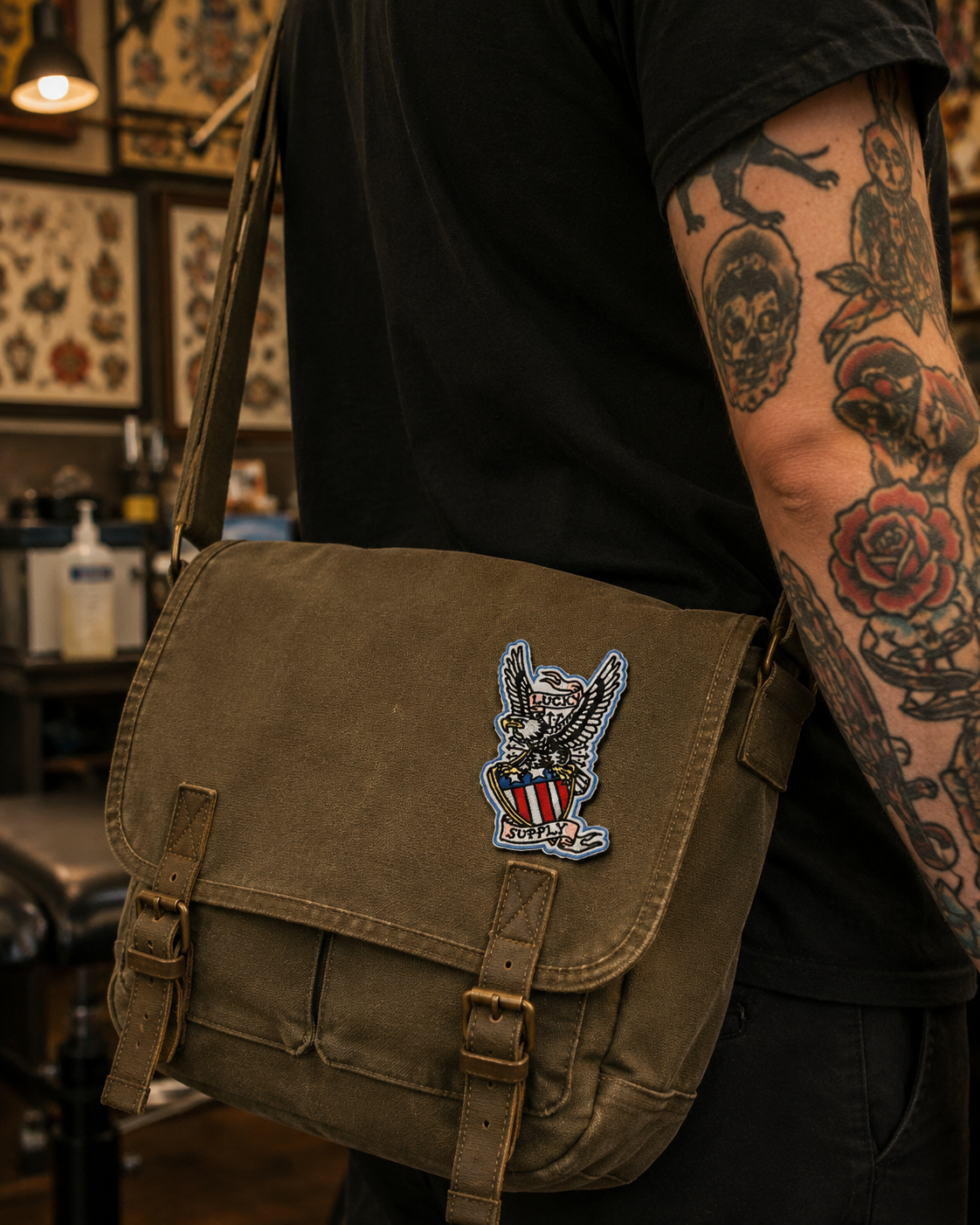 Lucky Supply x Tim Lehi Eagle and Shield Patch