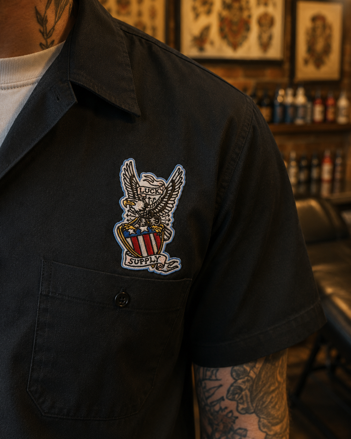 Lucky Supply x Tim Lehi Eagle and Shield Patch