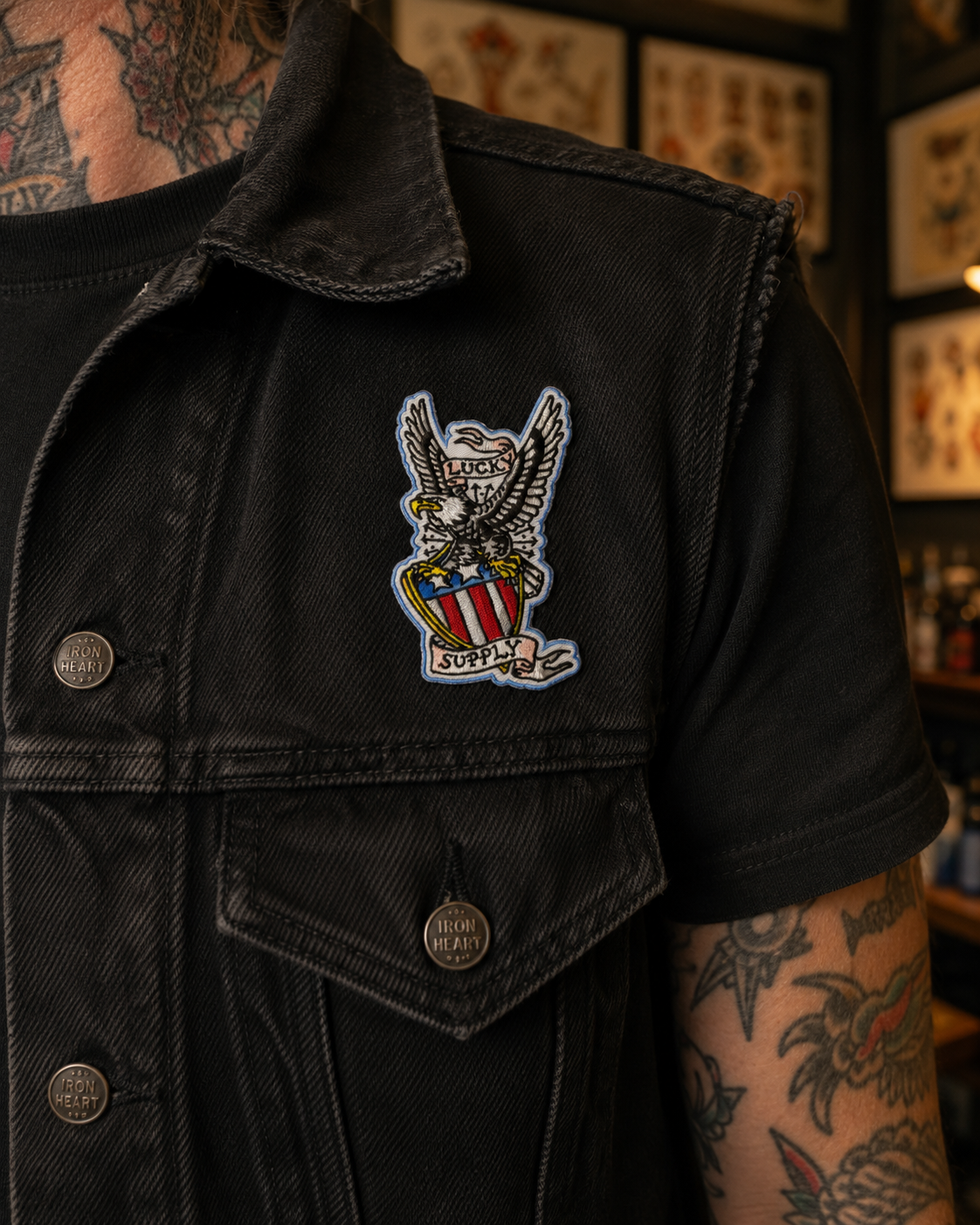 Lucky Supply x Tim Lehi Eagle and Shield Patch