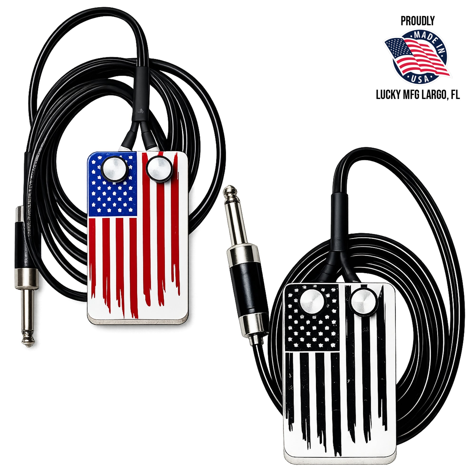 US Flag Foot Switch - Red, White and Blue