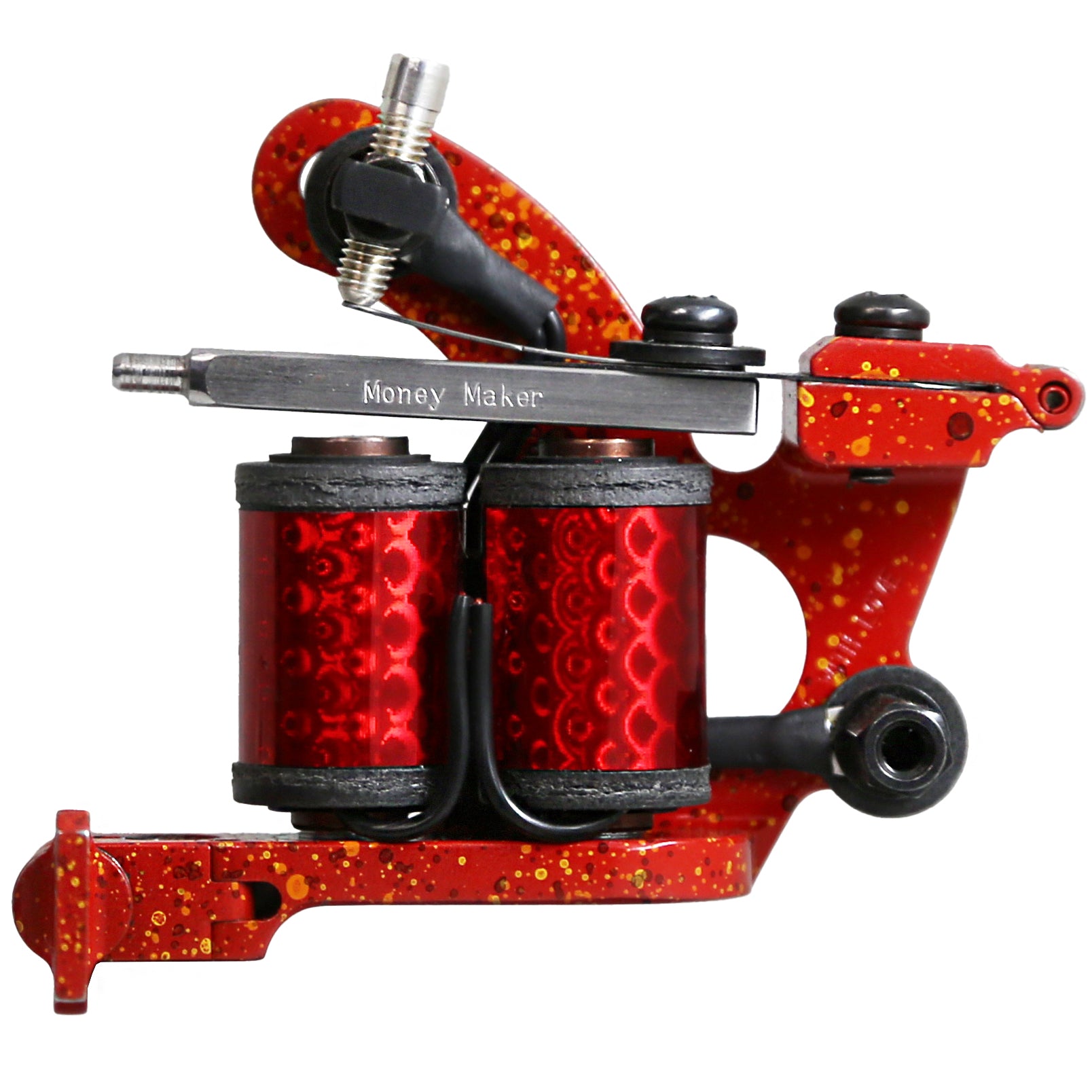 Hand-built all-around liner tattoo machine with silicon iron coils