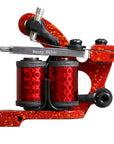Hand-built all-around liner tattoo machine with silicon iron coils