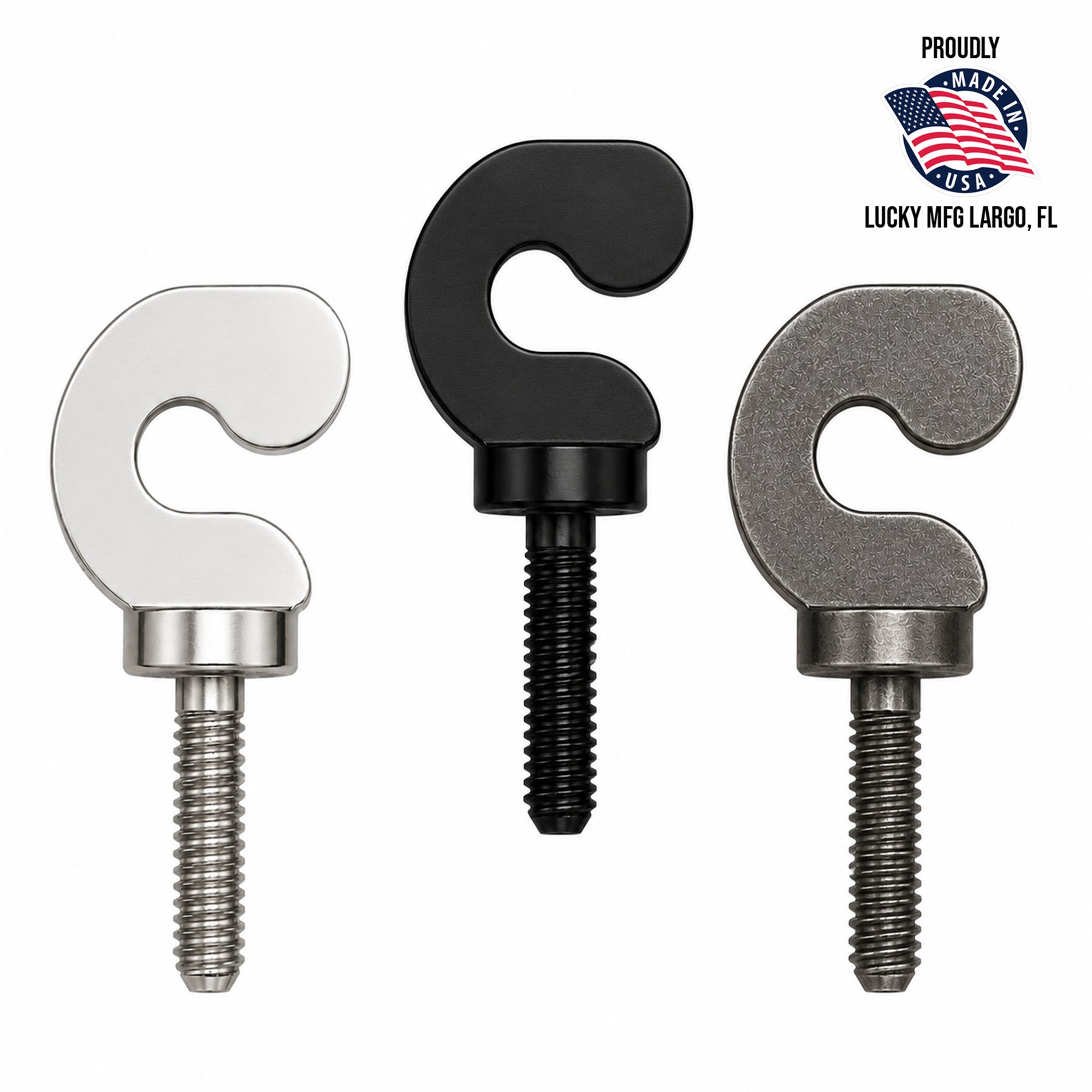 Blackened Wave Tube Vice Screw