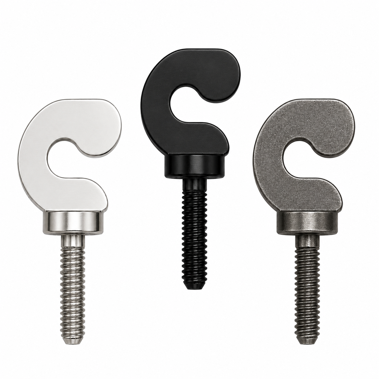Blackened Wave Tube Vice Screw