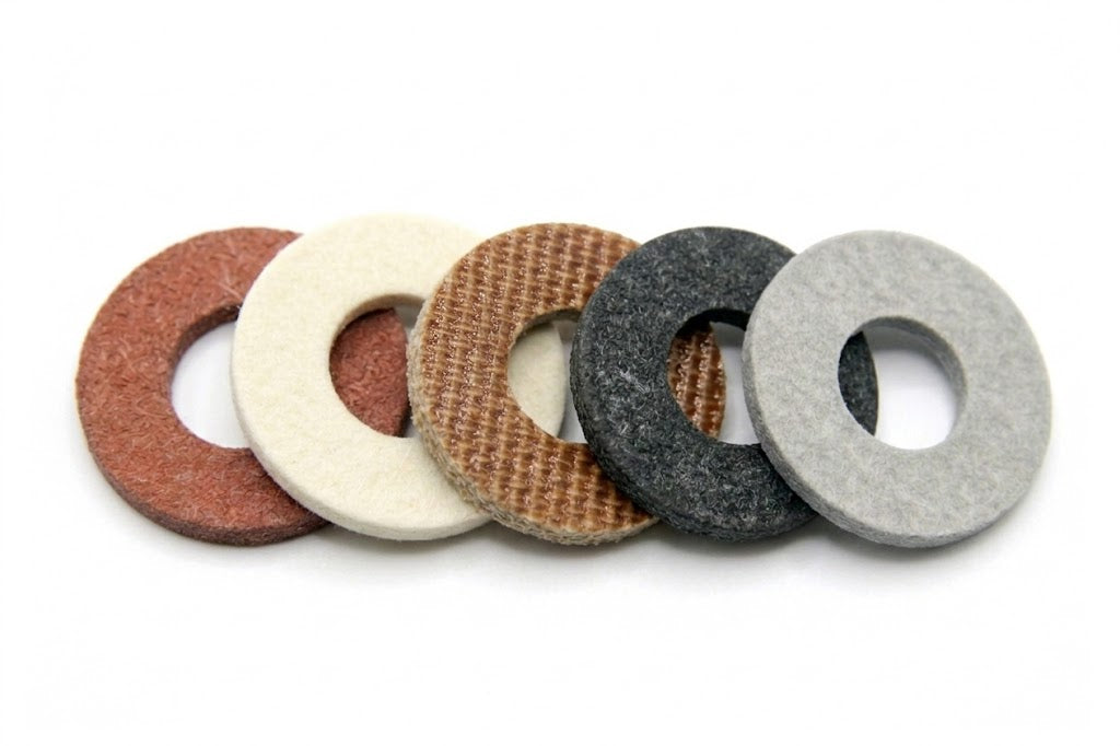 5/16" ID Thin Black Round Fiber Washers