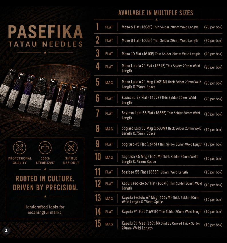 Pasefika tatau tattoo needles for Polynesian tattooing