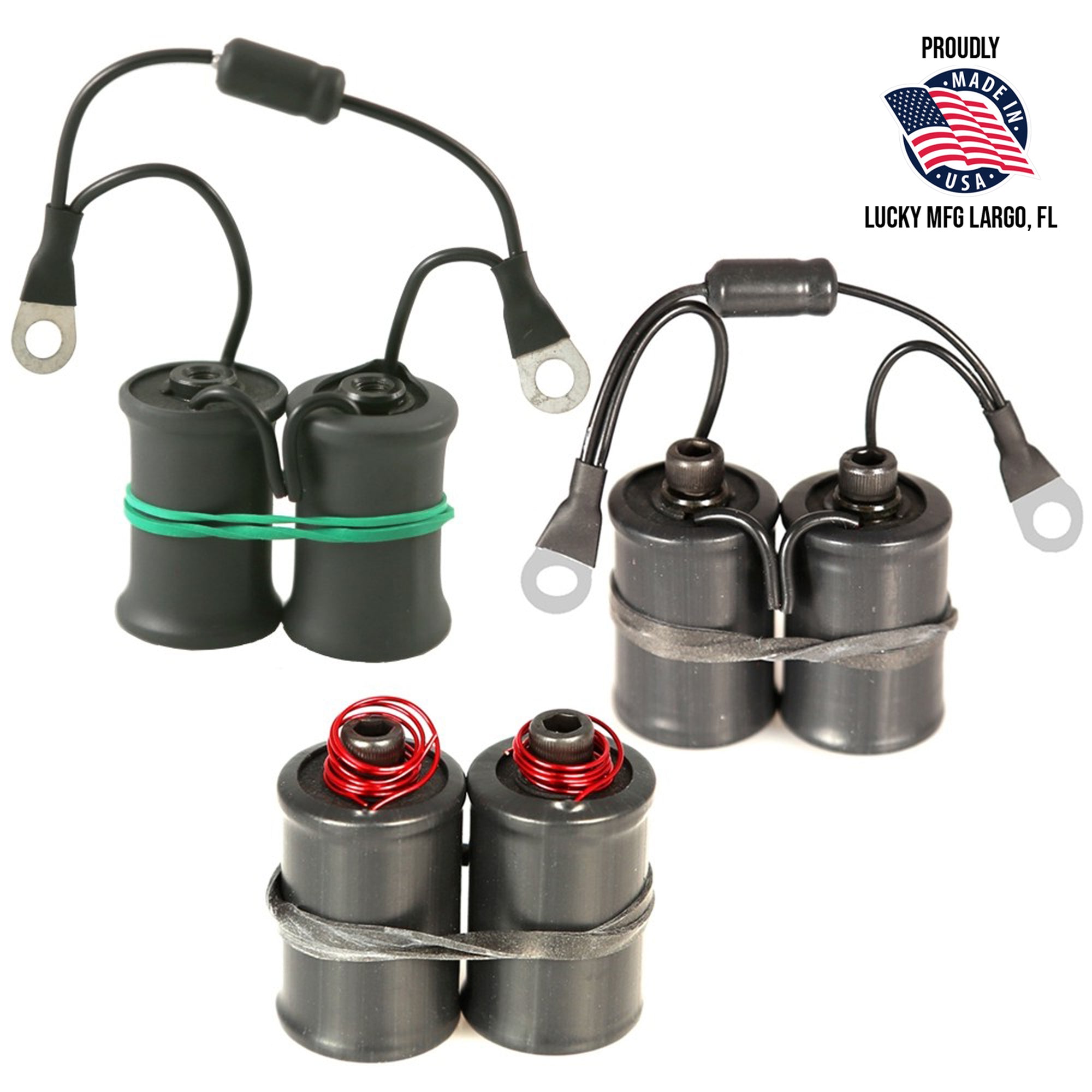 1 1/4&quot; Coils with Black Heat Shrink With and Without Capacitor