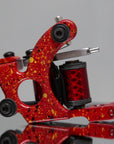 360 Degree View of Universal Hinged Liner Tattoo Machine – Red Splatter