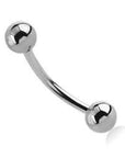 16g Stainless Steel Curved Barbell Externally Threaded
