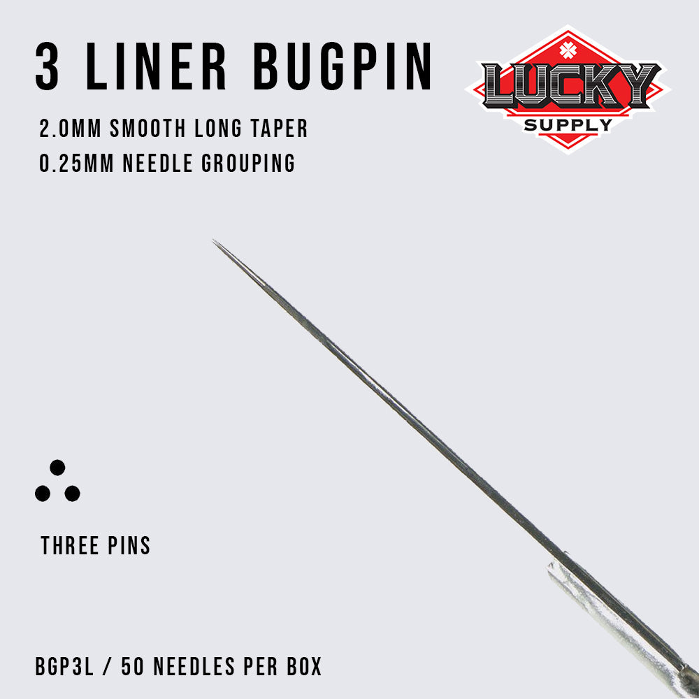 Round Liner Bugpin Needles by Lucky Supply