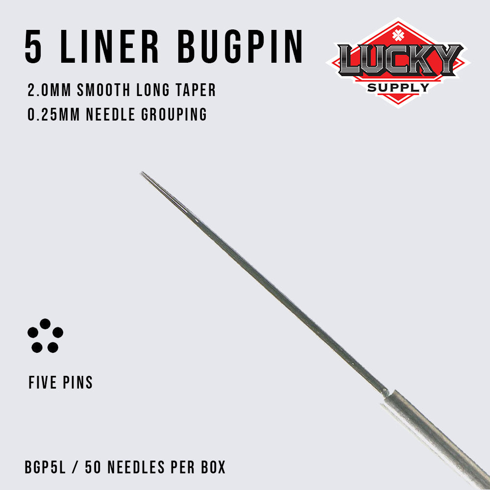 Round Liner Bugpin Needles by Lucky Supply