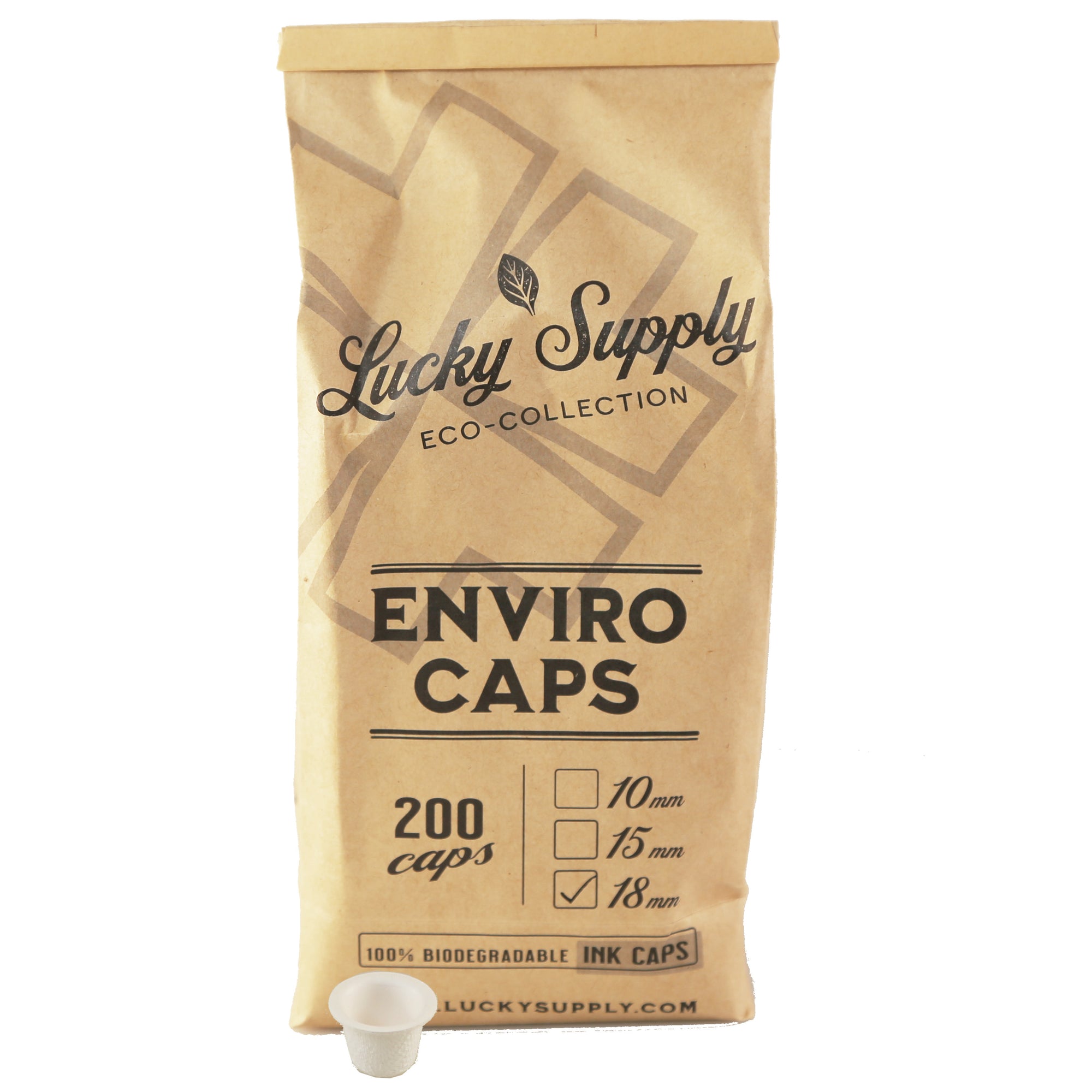 Enviro Biodegradable Caps - Paper Ink Cap Containers by Lucky Supply