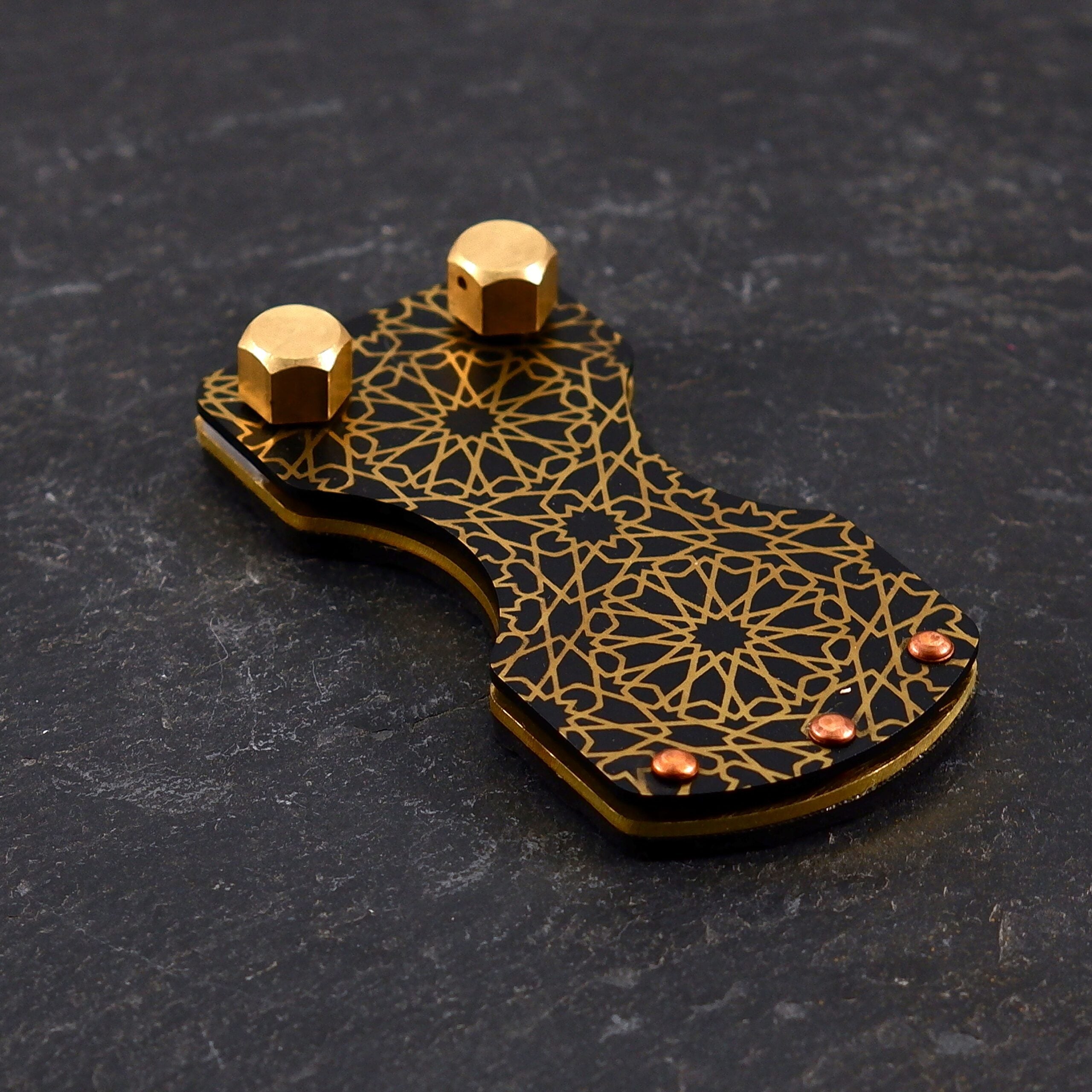 Nazari Pattern Brass Foot Switch and Clip Cord by Hardcraft Co.