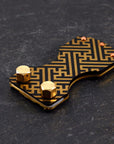 Sayagata Pattern Brass Foot Switch and Clip Cord by Hardcraft Co.