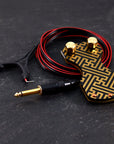 Sayagata Pattern Brass Foot Switch and Clip Cord by Hardcraft Co.