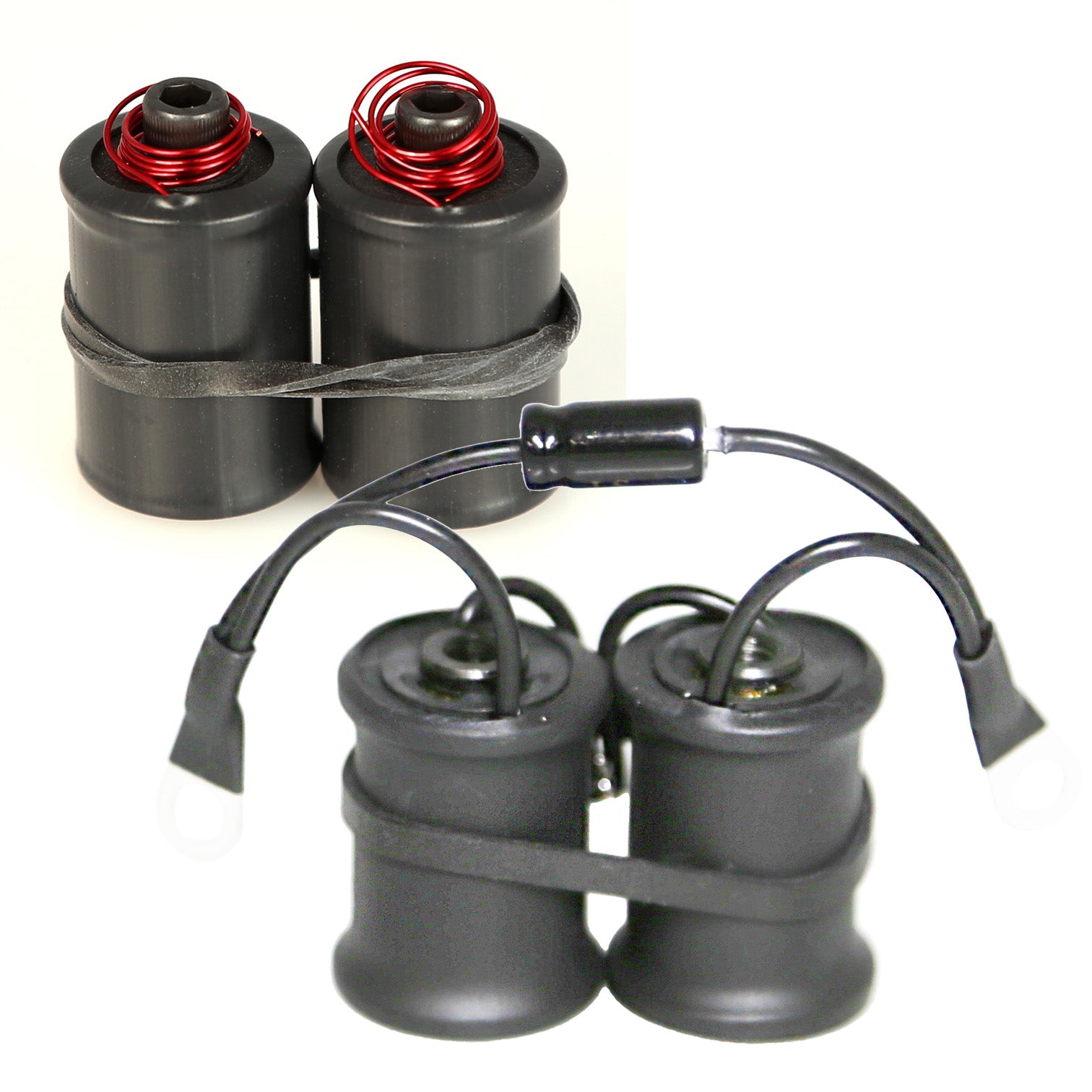 1 1/8" Coils With Black Heat Shrink With and Without Capacitor