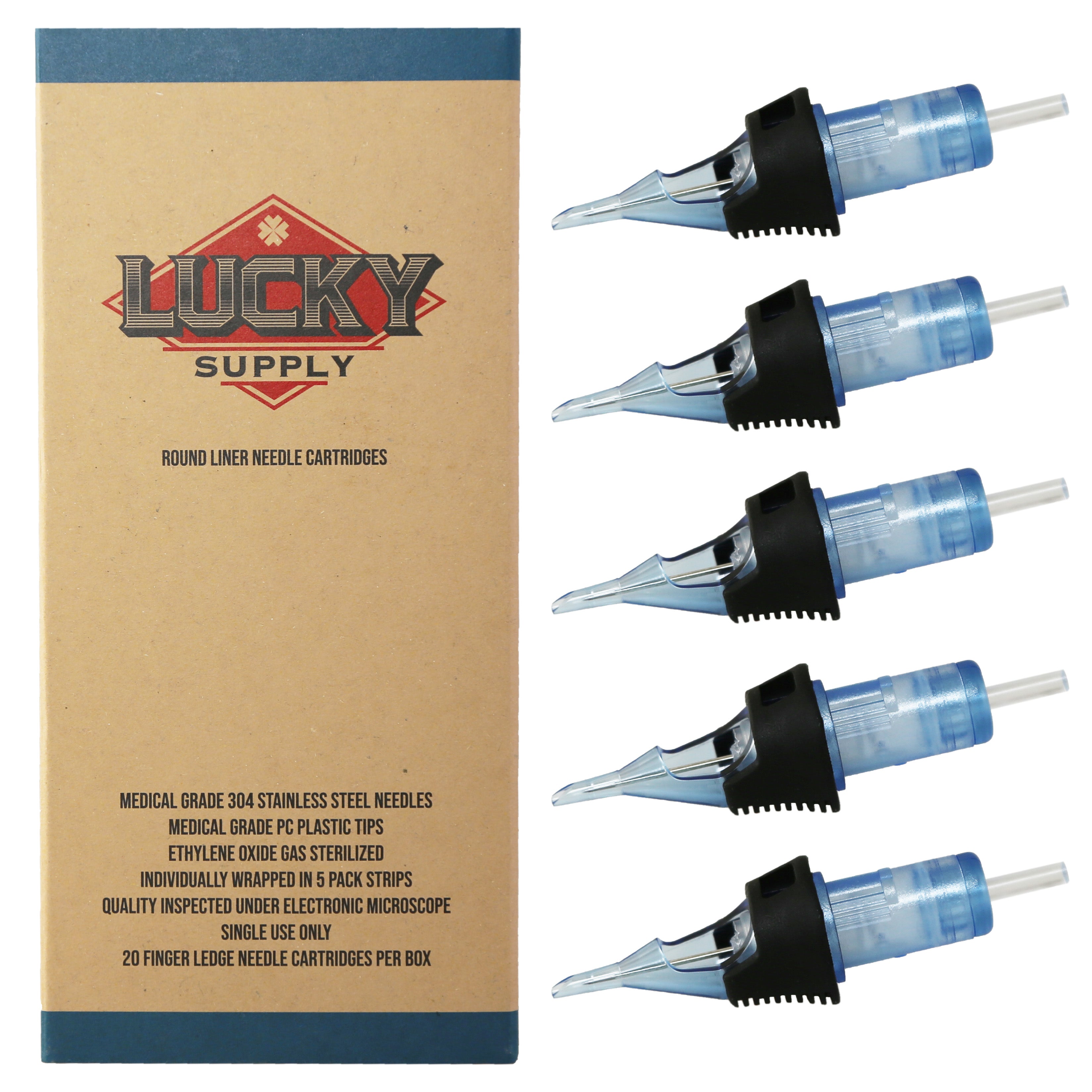 Lucky Supply V2 Needle Cartridges - Bugpin Round Liners