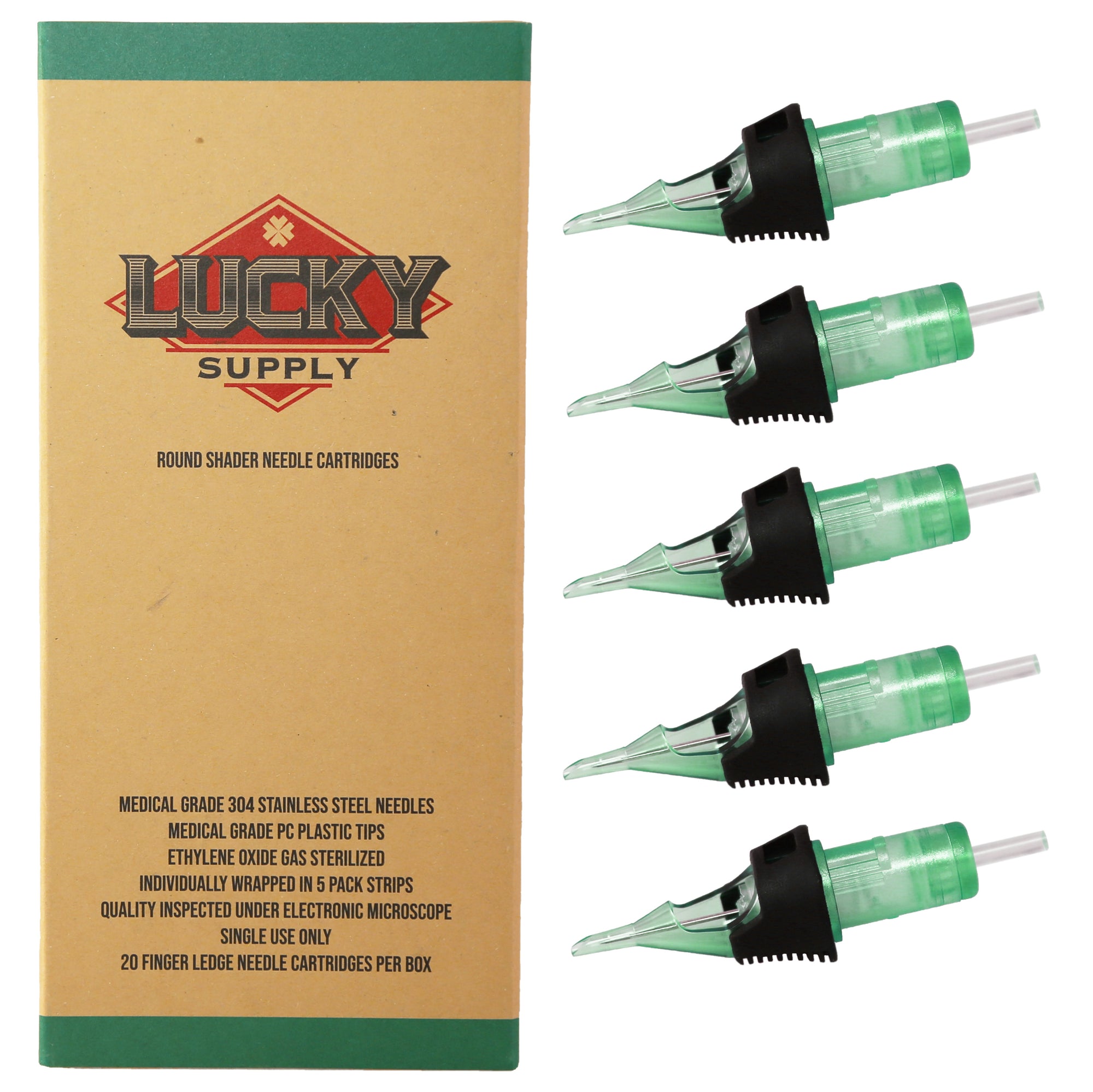 Lucky Supply V2 Needle Cartridges - Round Shaders (Medium Taper)