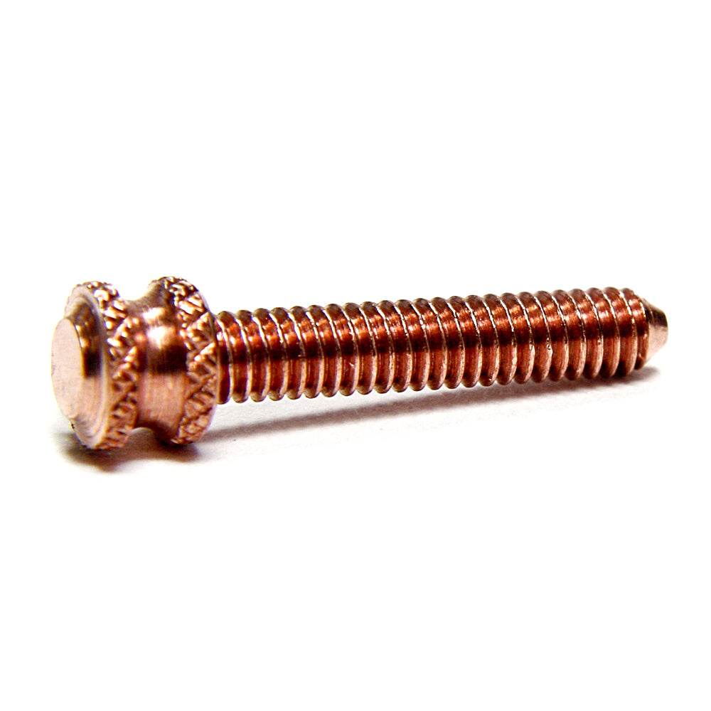 Double Knurled Short Copper Contact Screw - 1.060" Total Length